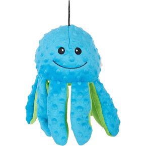 Petlou Dog Plush Toys,Interactive Stuffed Dog Squeaky Toys Chew Dog Toys for Medium Dog Small Large Dogs ,Dotty Friends Dog Toy (9 INCH, Dotty Friends-Octopus)