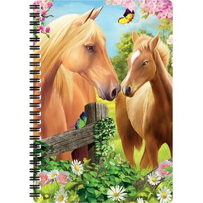 Notebook - Greener Pastures from Deluxebase. 80 Page Lined Lenticular 3D Horse Notebook. 8.5 x 5.5 in. Superb school or work stationery with artwork licensed from artist Michael Searle