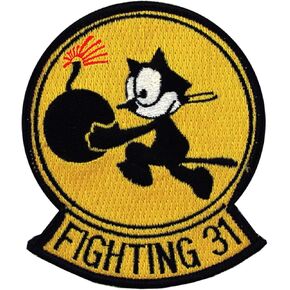 United States Navy USN VF-31 Tomcatters Fighter Attack Squadron Embroidered Patch, with Iron-On Adhesive