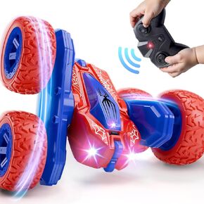 SEPHIX Spider RC Car for Boys 4-7, 50 Meters Remote Distance, Double Sided 360° Flip 2.4 GHZ Stunt Car Rechargeable with 2 Batteries Truck Toys Christmas Birthday Gift for Toddler 4 5 6 7 Years Old