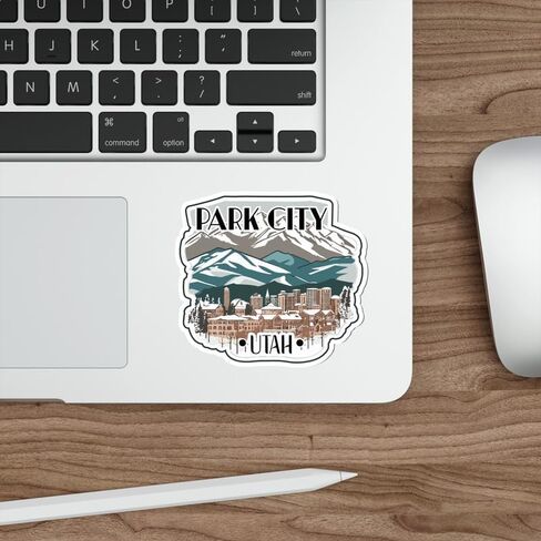 Park City Utah Sticker Travel Outdoors Decal Vinyl Small Waterproof for Water Bottle Mug Passport Book Scrapbook Notebook Laptop Tumbler Skateboard Computer Phone Size 4" Funny Gift ID44990 in Saudi Arabia