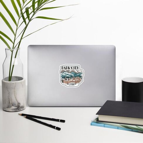 Park City Utah Sticker Travel Outdoors Decal Vinyl Small Waterproof for Water Bottle Mug Passport Book Scrapbook Notebook Laptop Tumbler Skateboard Computer Phone Size 4" Funny Gift ID44990 in Saudi Arabia