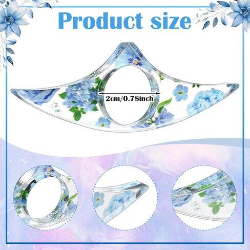 8 Pieces Flower Acrylic Bookmarks Book Page Holder Floral Bookmarks with Colorful Tassels Thumb Ring Transparent Page Holders for Reading Teachers Book Lovers Women(Clear) in Saudi Arabia