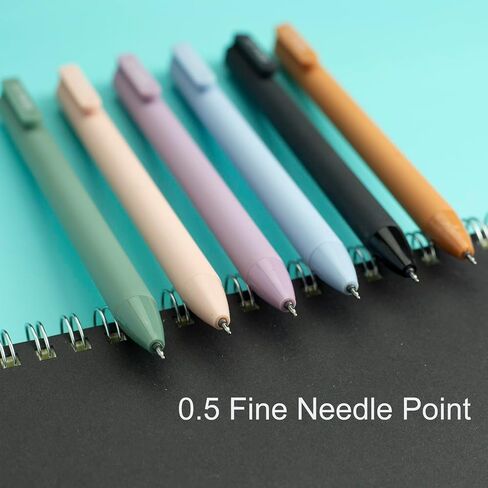Gel Pens 0.5 mm Fine Needle Point Japanese Black Liquid Ink No Bleed for Writing Note Taking 12 Pack in Kuwait