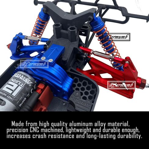 Upgrades Part for 1/10 ARRMA Vorteks 4x4 3S Blx,Granite/Senton 4x4 3S Blx & Mega 550,Alloy Front Rear Suspension Arms & Steering Blocks Caster Blocks C-Hubs Stub Axle Carriers,Red in Saudi Arabia