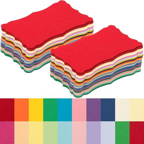 100 Sheets Colored Cardstock Blank Note Cards Colorful Thick Paper 92LB/250gsm Cards Stock for Business Cards, Invitations, Postcards, Photos, DIY Crafts, 20 Assorted Colors (3 x 5 Inch) in Kuwait