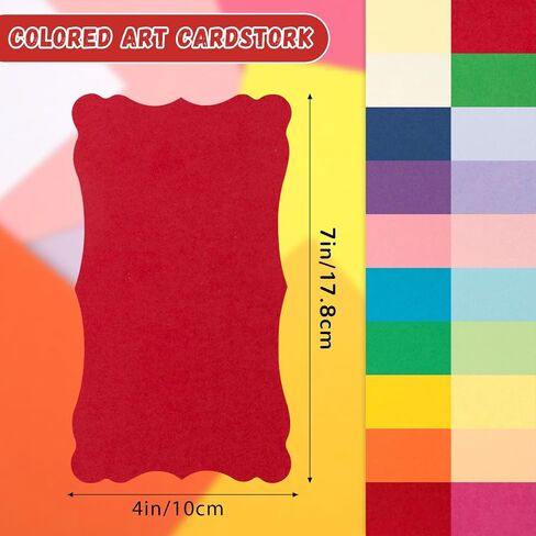 100 Sheets Colored Cardstock Blank Note Cards Colorful Thick Paper 92LB/250gsm Cards Stock for Business Cards, Invitations, Postcards, Photos, DIY Crafts, 20 Assorted Colors (3 x 5 Inch) in Kuwait
