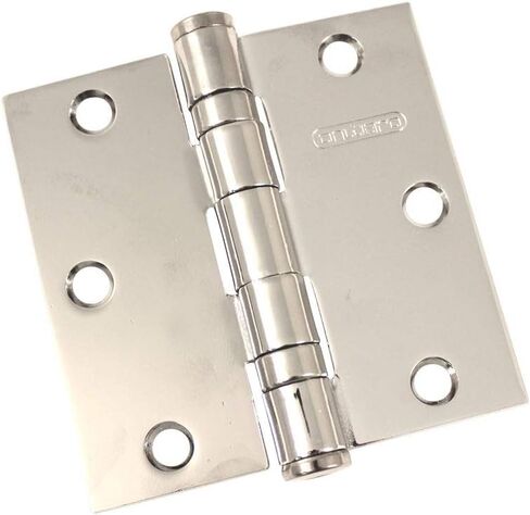 Richelieu 4821FBB Onward Full Mortise Ball Bearing Butt Hinge for Interior Door, Square Corner, 3 1/2-inch (89 mm), Black Finish, 2 Pack in Saudi Arabia