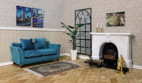 iLAND 1/12 Scale Accessories, 4 Miniature Dollhouse Pictures of Modern Famous Architecture w/Boards in Saudi Arabia