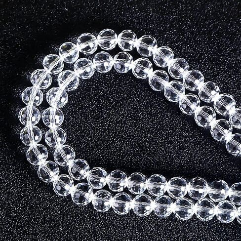 Crystal Glass Beads for Bracelets, 190pcs Crystal Beads for Jewelry Making, Glass Beads Bulk for Crafts Wind Chimes, 6mm 96 Faceted Rondelle Spacer Beads, Round Loose Beads, Purple in Saudi Arabia