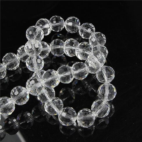 Crystal Glass Beads for Bracelets, 190pcs Crystal Beads for Jewelry Making, Glass Beads Bulk for Crafts Wind Chimes, 6mm 96 Faceted Rondelle Spacer Beads, Round Loose Beads, Purple in Saudi Arabia