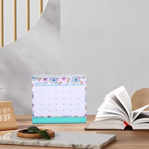 Tofficu 2024-2025 Desk Calendar: 2025 Desk Calendar, Monthly Desktop Calendar, Standing Flip Calendar, Personal Daily Planner for Home Office Supplies 2024.07-2025.12 B in Saudi Arabia