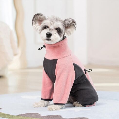 Petquares Fleece Dog Coat-Pullover Full Body Warm Dog Jumpsuit with Legs, Soft Pet Windproof Jacket for Small Dogs, Dog Bodysuit in Saudi Arabia