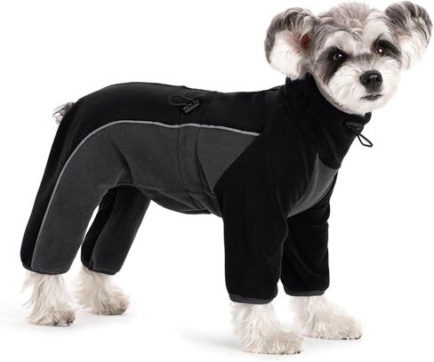 Petquares Fleece Dog Coat-Pullover Full Body Warm Dog Jumpsuit with Legs, Soft Pet Windproof Jacket for Small Dogs, Dog Bodysuit in Saudi Arabia