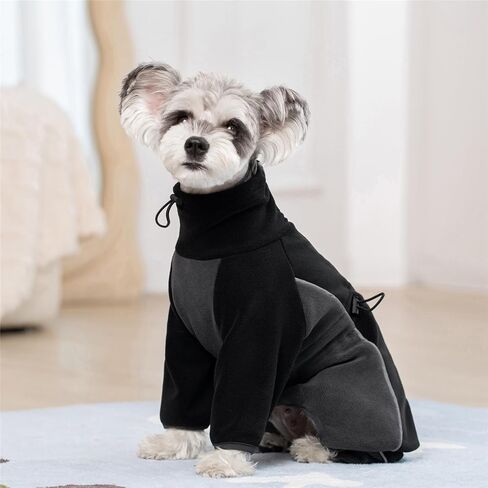 Petquares Fleece Dog Coat-Pullover Full Body Warm Dog Jumpsuit with Legs, Soft Pet Windproof Jacket for Small Dogs, Dog Bodysuit in Saudi Arabia