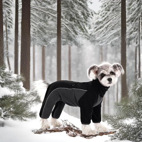 Petquares Fleece Dog Coat-Pullover Full Body Warm Dog Jumpsuit with Legs, Soft Pet Windproof Jacket for Small Dogs, Dog Bodysuit in Saudi Arabia