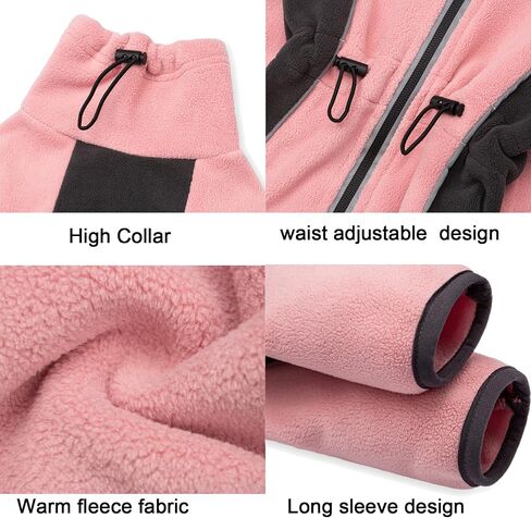 Petquares Fleece Dog Coat-Pullover Full Body Warm Dog Jumpsuit with Legs, Soft Pet Windproof Jacket for Small Dogs, Dog Bodysuit in Saudi Arabia