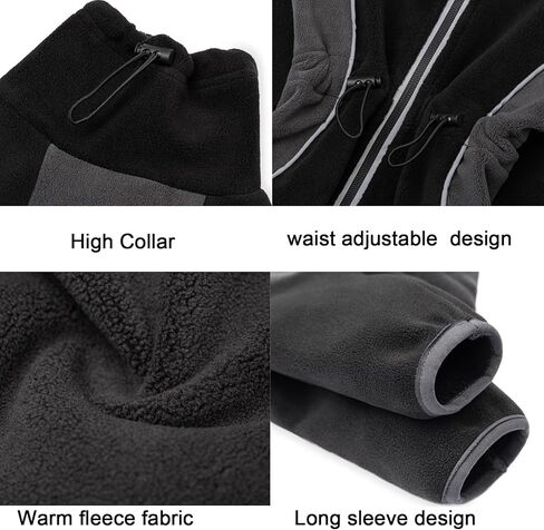 Petquares Fleece Dog Coat-Pullover Full Body Warm Dog Jumpsuit with Legs, Soft Pet Windproof Jacket for Small Dogs, Dog Bodysuit in Saudi Arabia