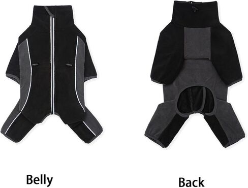 Petquares Fleece Dog Coat-Pullover Full Body Warm Dog Jumpsuit with Legs, Soft Pet Windproof Jacket for Small Dogs, Dog Bodysuit in Saudi Arabia