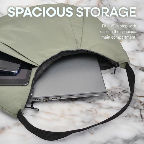 محفظة Nupouch Boho للنساء - محفظة بوهو واسعة من النايلون المقاوم للماء، حقيبة كتف مقاس 17 بوصة × 15 بوصة للكمبيوتر المحمول in Saudi Arabia