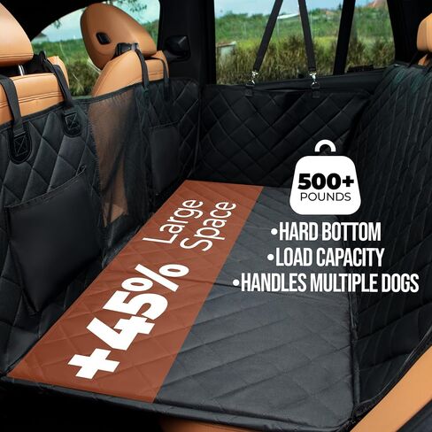 Koda & Luna Back Seat Extender for Dogs - Supports Over 500 lbs, Protective Dog Car Seat Cover for Back Seat with Hard Bottom for Car, SUV, Sturdy Hammock Style Backseat Extender for Dogs in Saudi Arabia