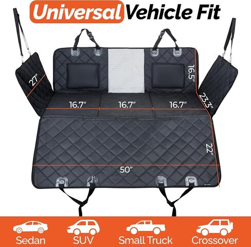 Koda & Luna Back Seat Extender for Dogs - Supports Over 500 lbs, Protective Dog Car Seat Cover for Back Seat with Hard Bottom for Car, SUV, Sturdy Hammock Style Backseat Extender for Dogs in Saudi Arabia