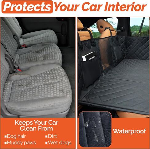 Koda & Luna Back Seat Extender for Dogs - Supports Over 500 lbs, Protective Dog Car Seat Cover for Back Seat with Hard Bottom for Car, SUV, Sturdy Hammock Style Backseat Extender for Dogs in Saudi Arabia