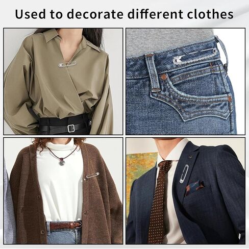 دبابيس أمان من حجر الراين، دبابيس زخرفية، دبابيس أمان بروش للملابس، دبوس أمان للنساء، فساتين بياقة شال وسترة عصرية، مجموعة دبابيس من الكريستال الصناعي (10 قطع) in Kuwait