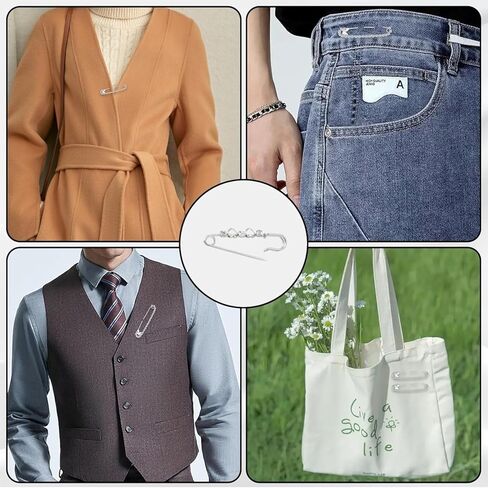 دبابيس أمان من حجر الراين، دبابيس زخرفية، دبابيس أمان بروش للملابس، دبوس أمان للنساء، فساتين بياقة شال وسترة عصرية، مجموعة دبابيس من الكريستال الصناعي (10 قطع) in Kuwait