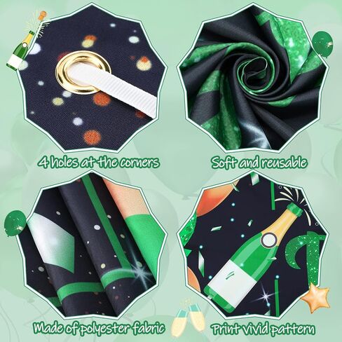 Green Black Gold Birthday Party Decoration Banner, Green Black Happy Birthday Backdrop Banner, Large Green Black Gold Birthday Banner Photography Background Party Decoration for Men Women Boys Girls in Saudi Arabia