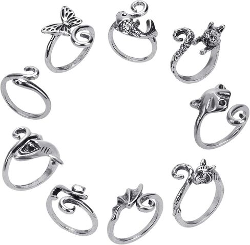 QVMKWL 12 قطعة من حلقات الكروشيه، حلقات التوتر، دليل غزل الكروشيه القابل للتعديل in Kuwait