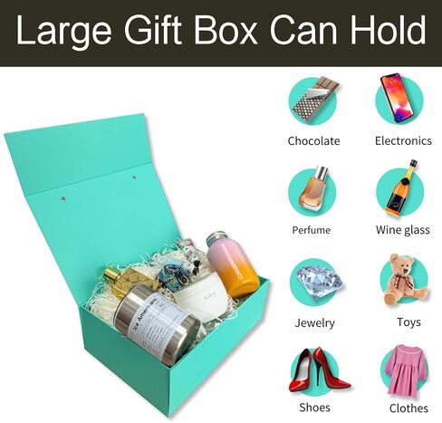 Joyscoop Large Gift Box 13 x 9 x 4.3 inch with Magnetic Lids, Luxury Gift Box for Mother's Day, Birthday, Weddings, Baby Showers, and More in Kuwait