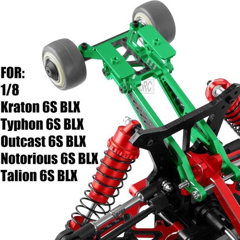 RC Aluminum Upgrades Part Wheelie Bar Set&Wing Mount for 1/8 Kraton 6S BLX,Typhon 6S BLX,Outcast 6S BLX,Notorious 6S BLX,Talion 6S BLX.AR320366,AR320347.(Red) in Saudi Arabia