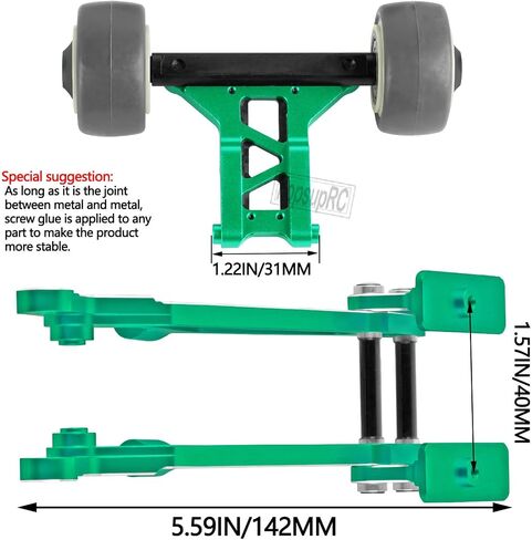 RC Aluminum Upgrades Part Wheelie Bar Set&Wing Mount for 1/8 Kraton 6S BLX,Typhon 6S BLX,Outcast 6S BLX,Notorious 6S BLX,Talion 6S BLX.AR320366,AR320347.(Red) in Saudi Arabia