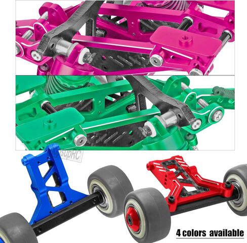 RC Aluminum Upgrades Part Wheelie Bar Set&Wing Mount for 1/8 Kraton 6S BLX,Typhon 6S BLX,Outcast 6S BLX,Notorious 6S BLX,Talion 6S BLX.AR320366,AR320347.(Red) in Saudi Arabia