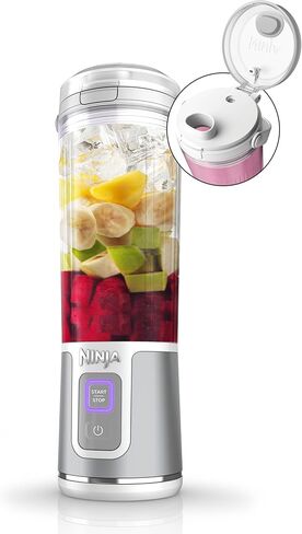 Ninja BC151NV Blast Portable Blender, Cordless, 18oz. Vessel, Personal Blender-for Shakes & Smoothies, BPA Free, Leakproof-Lid & Sip Spout, USB-C Rechargeable, Dishwasher Safe Parts, Denim Blue | USB-C rechargeable, cordless blending anywhere. BlastBlade  in Saudi Arabia