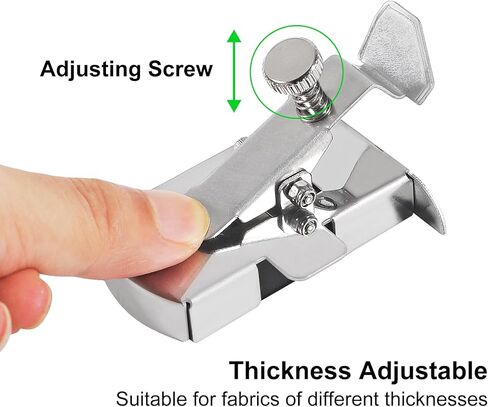 قطعتان من دليل التماس المغناطيسي لآلة الخياطة، مشابك دليل الخياطة، قدم الضغط من الفولاذ المقاوم للصدأ، دليل هيمر، مسطرة الخياطة، مقياس عالمي لتحديد الحواف، ملحقات لوازم الخياطة متعددة الوظائف in Kuwait