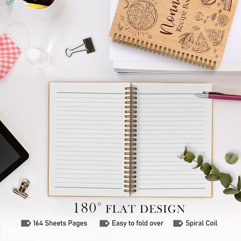 QLMX Mawmaw Gifts Recipe Lined Journal Notebook, Mawmaw Grandma Spiral Notebooks for Kitchen, Mothers Day Birthday Gifts for Grandma, Recipe Book to Write in Your Own Recipes, 5.5X8.3In in Kuwait