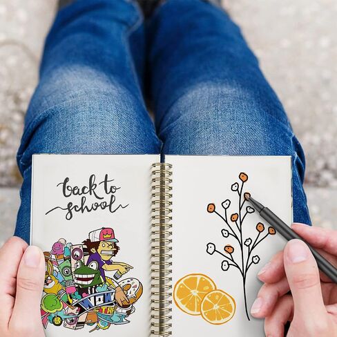 Blank Spiral Sketchbook Notebook Bulk, Unlined A5 Flower Journals, 100GSM Thick Paper Travel Journal Set, Hard Cover, Plain Wirebound Draw Planner, 75 Sheets per Book, 5.7x8.3 inch, 3 Pack in Saudi Arabia