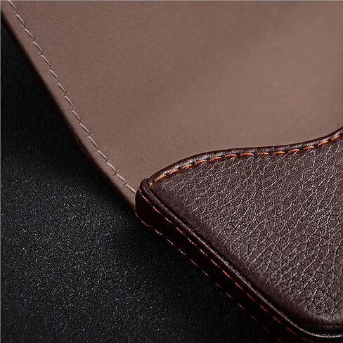 حامل بطاقات العمل، حافظة بطاقات عمل من جلد البولي يوريثان، حامل بطاقات ائتمان الجيب للرجال والنساء، المنزل والمكتب، القهوة (قطعتان) in Kuwait