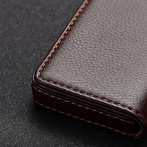 حامل بطاقات العمل، حافظة بطاقات عمل من جلد البولي يوريثان، حامل بطاقات ائتمان الجيب للرجال والنساء، المنزل والمكتب، القهوة (قطعتان) in Kuwait