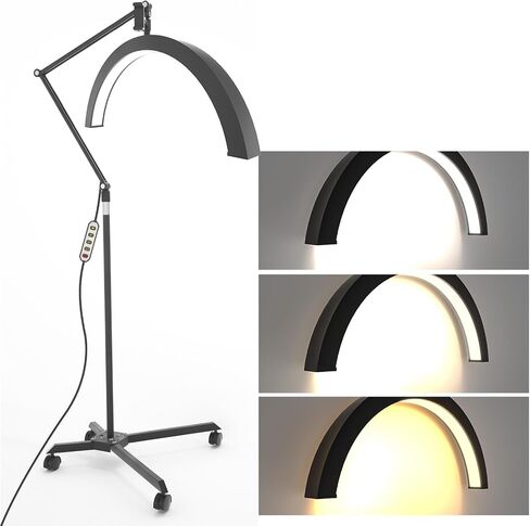 Half Moon Light for Lash Extension, 20in Lash Light for Eyelash Tech, LED Lash Lamp for Tattoo Artists, Nail Tech, Esthetician in Saudi Arabia
