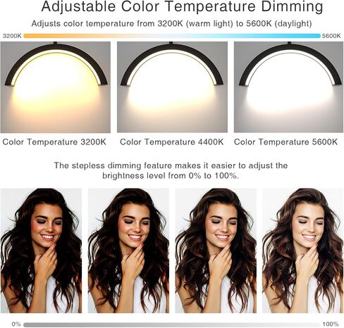 Half Moon Light for Lash Extension, 20in Lash Light for Eyelash Tech, LED Lash Lamp for Tattoo Artists, Nail Tech, Esthetician in Saudi Arabia