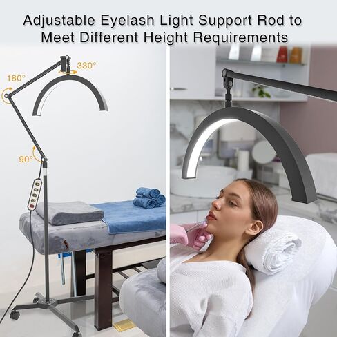Half Moon Light for Lash Extension, 20in Lash Light for Eyelash Tech, LED Lash Lamp for Tattoo Artists, Nail Tech, Esthetician in Saudi Arabia
