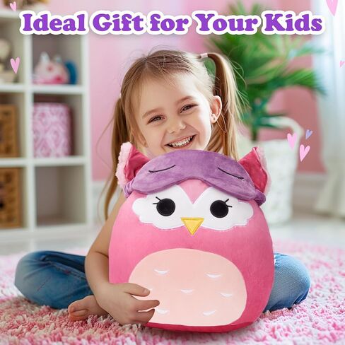 BSTAOFY Cute Unicorn Soft Plush Pillow with Removable Eye Mask Squishy Unicorn Stuffed Animal Cushion Hugging Nap Pillow Valentines Christmas Holiday Birthday Gifts for Toddlers Kids, 12’’ in Kuwait