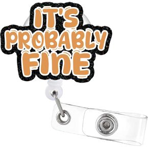 Funny Badge Reel Retractable with ID Clip Capybara Acrylic Name Badge Accessory for RN CNA Nurse Nursing Office Women Man