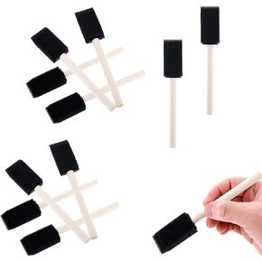 10 Pcs Foam Paint Brushes, 1 Inch Sponge Paint Brush Wood Handle Sponge Brush Foam Brushes for Painting Staining Varnishes and DIY Craft Projects Paint Sponges