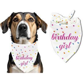 Dog Birthday Bandana, Accessories for Dog Lovers Birthday, Dog Birthday Gift, Pet Scarf, Pet Accessories Pink Bibs, Square Adjustable Girl Dogs Bandana