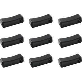 20PCS Plastic Keeper Belt Loop Square Buckle Webbing Keeper Dog Collar Harness Backpack Straps, Black