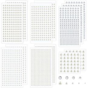 Pearl Rhinestone Stickers Gems for Crafting - 1226PCS Round Jewels Stickers Self Adhesive Pearl Stickers for Crafts Stick on Hair Face Gems for DIY Crafts Assorted Size